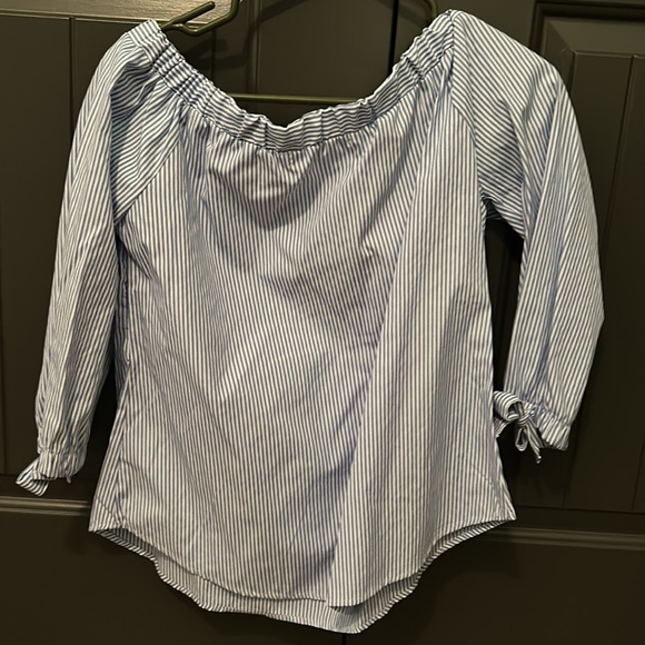 Off the shoulder striped top - Picture 4 of 5